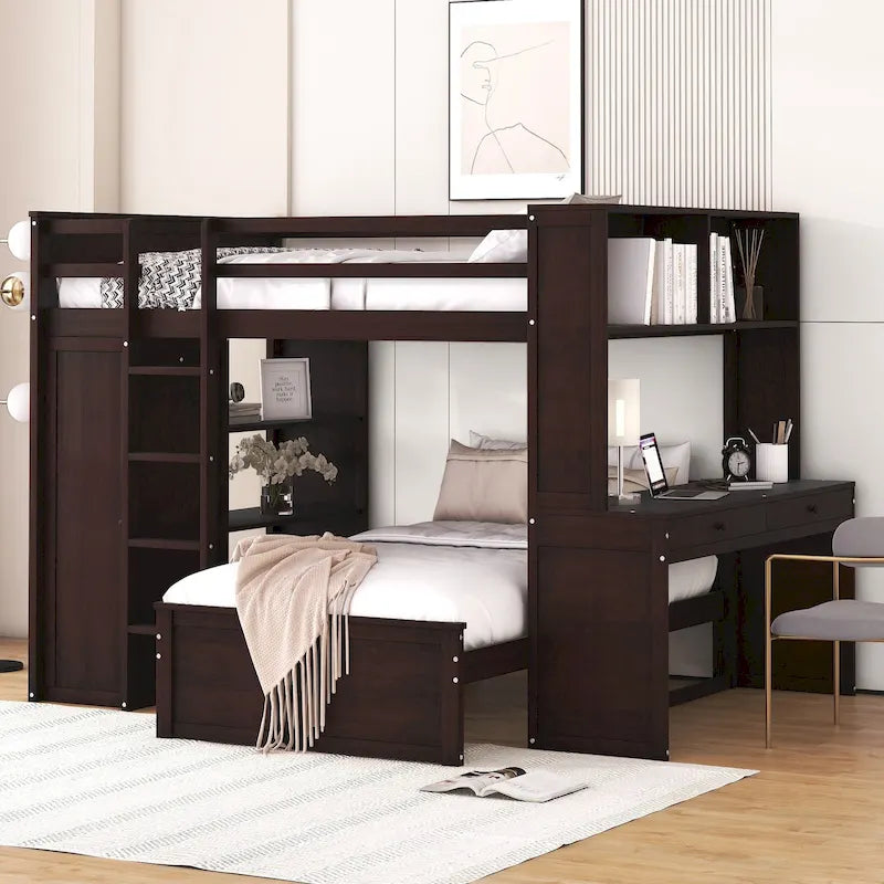 Full size Loft Bed with a twin size Stand-alone bed