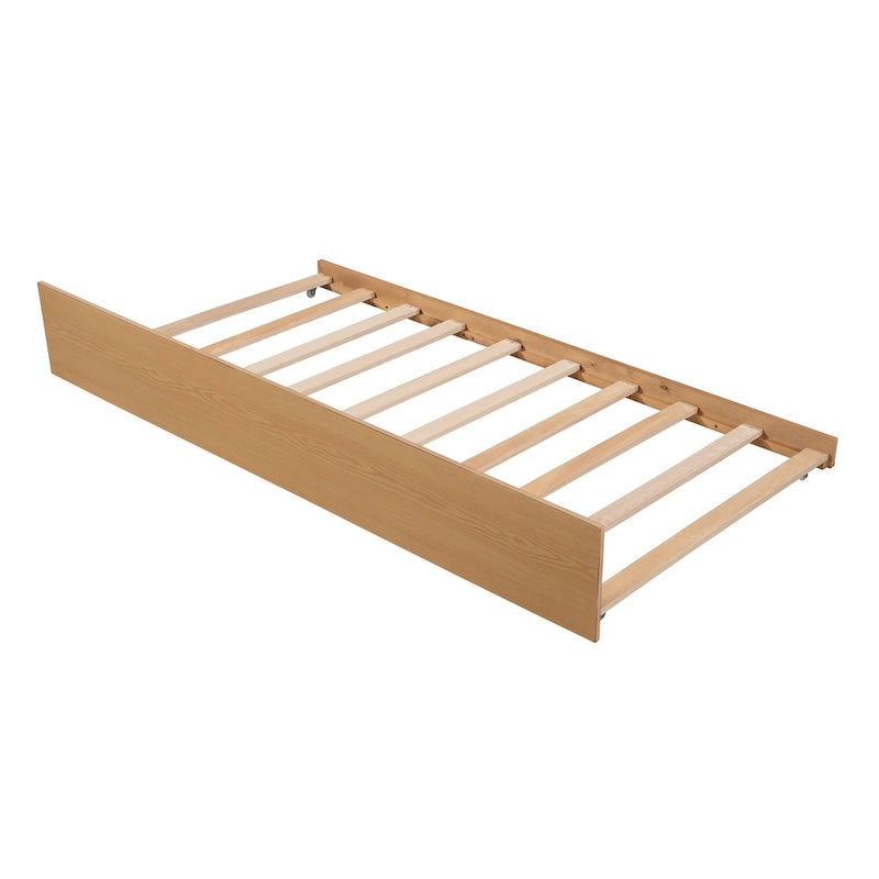 Lit en bois double style maison avec lit gigogne